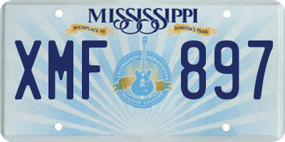 MS license plate XMF897