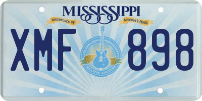 MS license plate XMF898