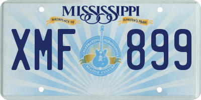 MS license plate XMF899