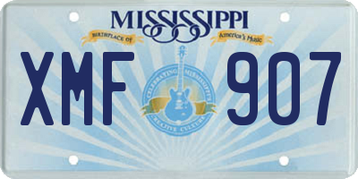 MS license plate XMF907
