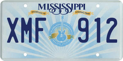 MS license plate XMF912