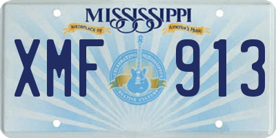 MS license plate XMF913
