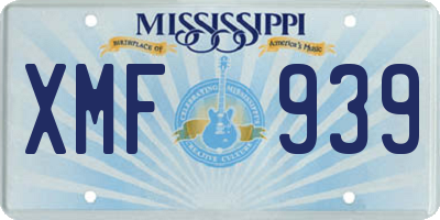 MS license plate XMF939