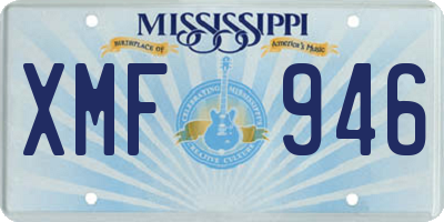 MS license plate XMF946