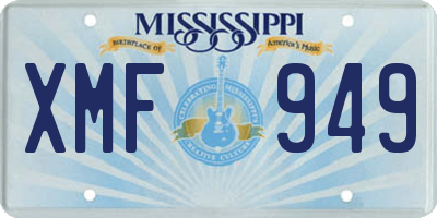 MS license plate XMF949