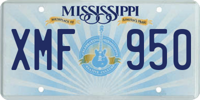 MS license plate XMF950