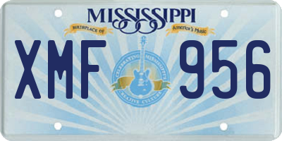 MS license plate XMF956