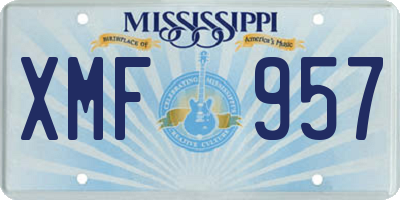 MS license plate XMF957