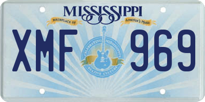 MS license plate XMF969