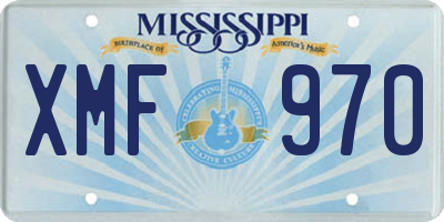 MS license plate XMF970