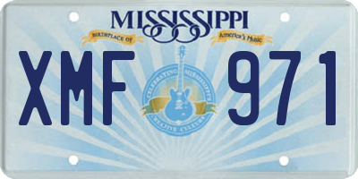 MS license plate XMF971