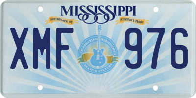 MS license plate XMF976