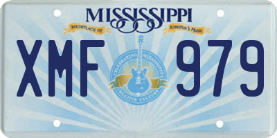 MS license plate XMF979