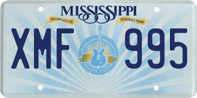 MS license plate XMF995