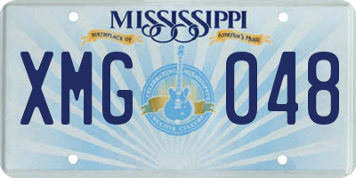 MS license plate XMG048