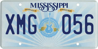 MS license plate XMG056