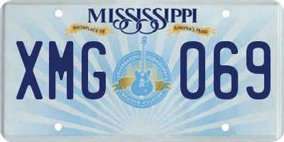 MS license plate XMG069