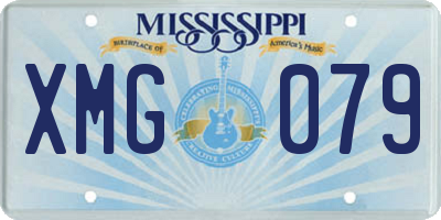 MS license plate XMG079