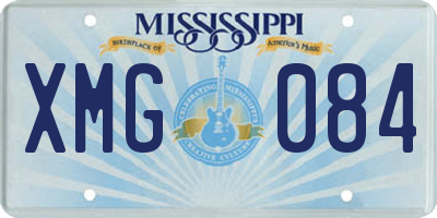 MS license plate XMG084
