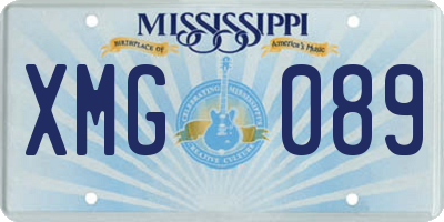MS license plate XMG089