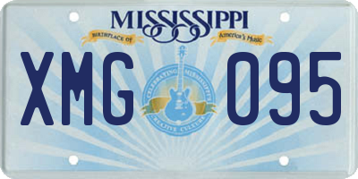 MS license plate XMG095