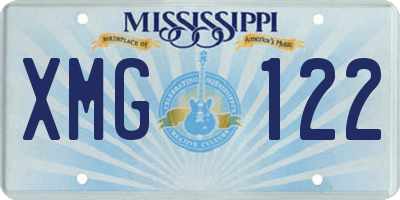 MS license plate XMG122