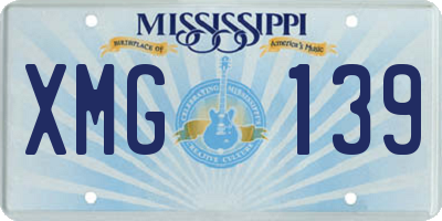 MS license plate XMG139
