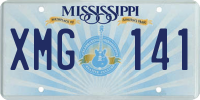 MS license plate XMG141