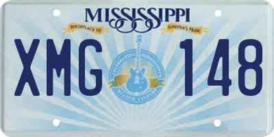 MS license plate XMG148