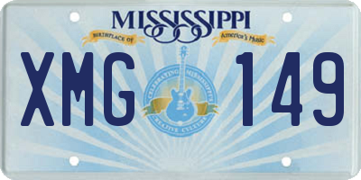 MS license plate XMG149