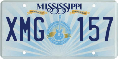 MS license plate XMG157