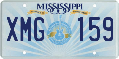 MS license plate XMG159
