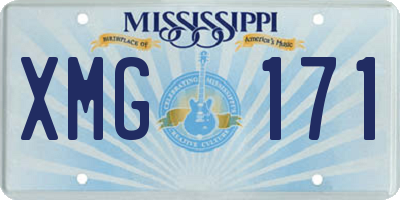 MS license plate XMG171