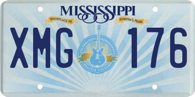 MS license plate XMG176