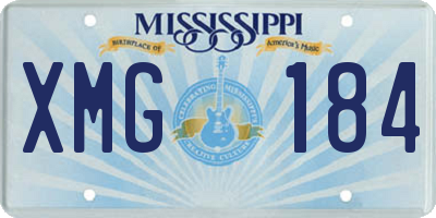MS license plate XMG184