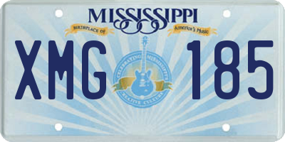 MS license plate XMG185