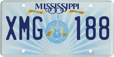 MS license plate XMG188