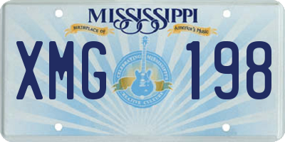 MS license plate XMG198