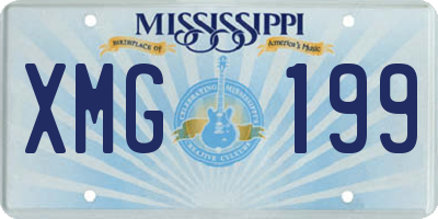 MS license plate XMG199