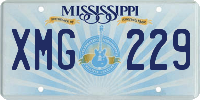 MS license plate XMG229