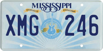 MS license plate XMG246