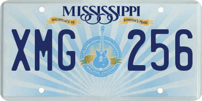 MS license plate XMG256