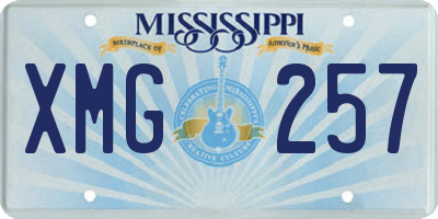MS license plate XMG257