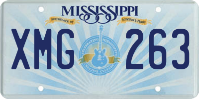 MS license plate XMG263
