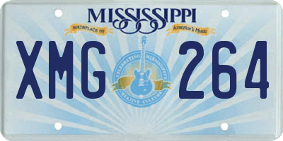 MS license plate XMG264