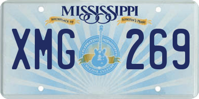 MS license plate XMG269