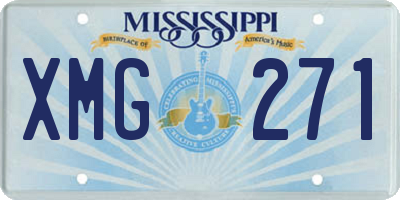 MS license plate XMG271