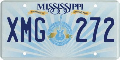 MS license plate XMG272