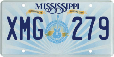 MS license plate XMG279
