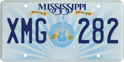MS license plate XMG282